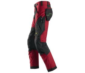 6903 Pantalones largos de trabajo FlexiWork rojo/ negro