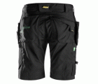 6904 Pantalones cortos de trabajo FlexiWork+ bolsillos flotantes negro