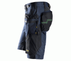 6904 Pantalones cortos de trabajo FlexiWork+ bolsillos flotantes azul marino/ negro