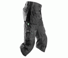 Pantalones pirata de trabajo FlexiWork+ bolsillos flotantes 6905 Negro