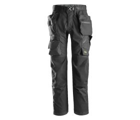 6923 Pantalones largos de solador bolsillos flotantes FlexiWork negro