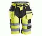 6933 Pantalones cortos de trabajo de alta visibilidad clase 1 FlexiWork amarillo-negro