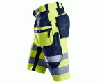 6933 Pantalones cortos de trabajo de alta visibilidad clase 1 FlexiWork amarillo-azul marino
