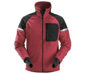 8005 Chaqueta cortavientos con forro polar AllroundWork rojo intenso/ negro