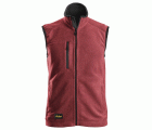 8024 Chaleco de forro polar AllroundWork Polartec® rojo/ negro