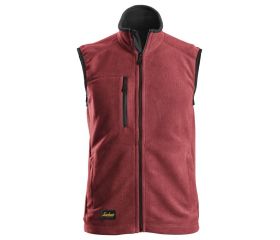 8024 Chaleco de forro polar AllroundWork Polartec® rojo/ negro