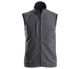 8024 Chaleco de forro polar AllroundWork Polartec® gris acero/ negro