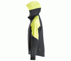 8025 Sudadera fluorescente con capucha y cremallera completa FlexiWork negro/ amarillo