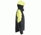 8025 Sudadera fluorescente con capucha y cremallera completa FlexiWork negro/ amarillo