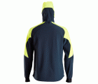 8025 Sudadera fluorescente con capucha y cremallera completa FlexiWork azul marino/ amarillo