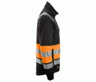 8034 Chaqueta con cremallera completa de alta visibilidad clase 1 negro-naranja