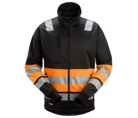 8034 Chaqueta con cremallera completa de alta visibilidad clase 1 negro-naranja