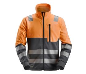 8035 Chaqueta con cremallera completa de alta visibilidad clase 2 naranja-gris acero