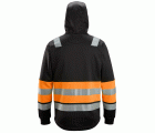 8038 Sudadera con capucha y cremallera completa de alta visibilidad clase 1 negro-naranja