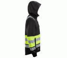 8038 Sudadera con capucha y cremallera completa de alta visibilidad clase 1 negro-amarillo