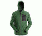 8041 Sudadera con capucha y forro polar Flexiwork verde forestal-negro