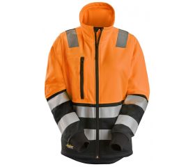 8073 Chaqueta con cremallera completa de alta visibilidad clase 2 para mujer naranja-negro