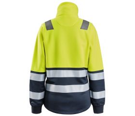 8073 Chaqueta con cremallera completa de alta visibilidad clase 2 para mujer amarillo-azul marino