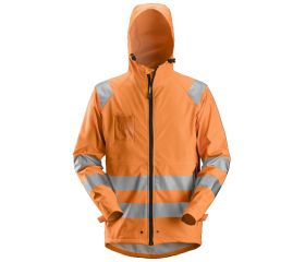 8233 Chaqueta impermeable PU de alta visibilidad clase 3 naranja