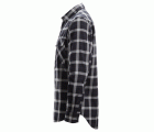 8516 Camisa de manga larga de franela de cuadros AllroundWork negro/ gris