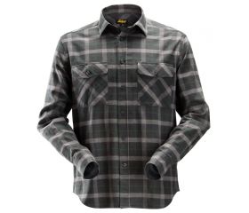 8516 Camisa de manga larga a cuadros de franela AllroundWork gris antracita/ gris jaspeado