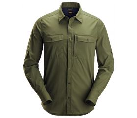8521 Camisa de manga larga absorbente LiteWork verde khaki