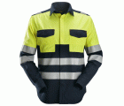 8563 Camisa de manga larga de alta visibilidad clase 1 para soldador ProtecWork azul marino-amarillo