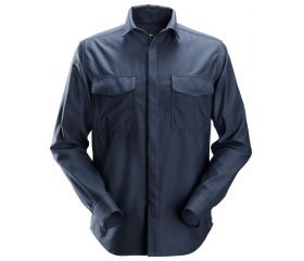 8564 Camisa de manga larga para soldador ProtecWork azul marino