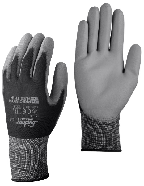 9321 Guantes Precision Flex Light negro-gris talla 7