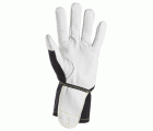 9360 Guante izquierdo ergonómico y flexible 100% piel de cabra ProtecWork blanco-negro