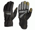 9562 Par de guantes de trabajo resistentes al agua y flexibles Weather Flex Dry negro