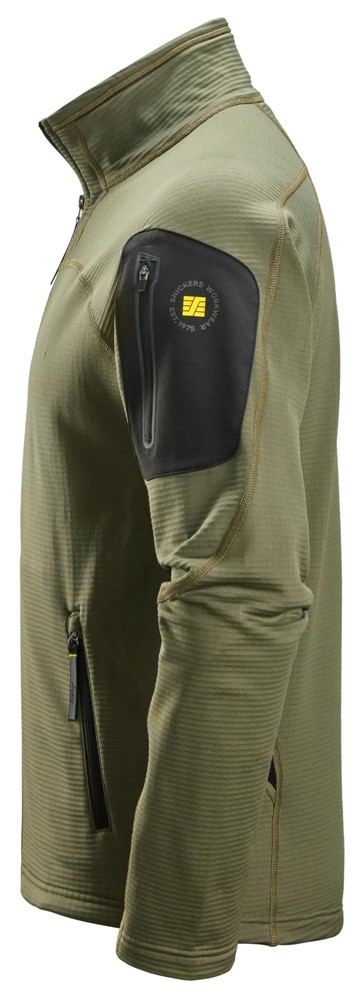 9438 Chaqueta de microforro polar Body Mapping verde khaki