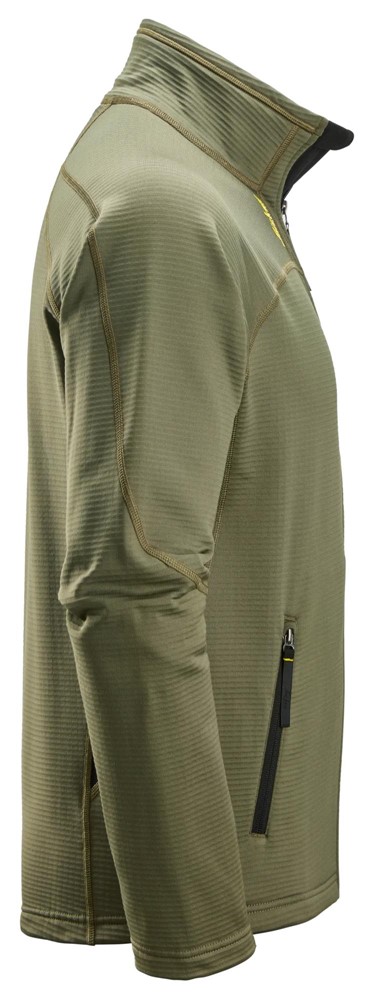 9438 Chaqueta de microforro polar Body Mapping verde khaki