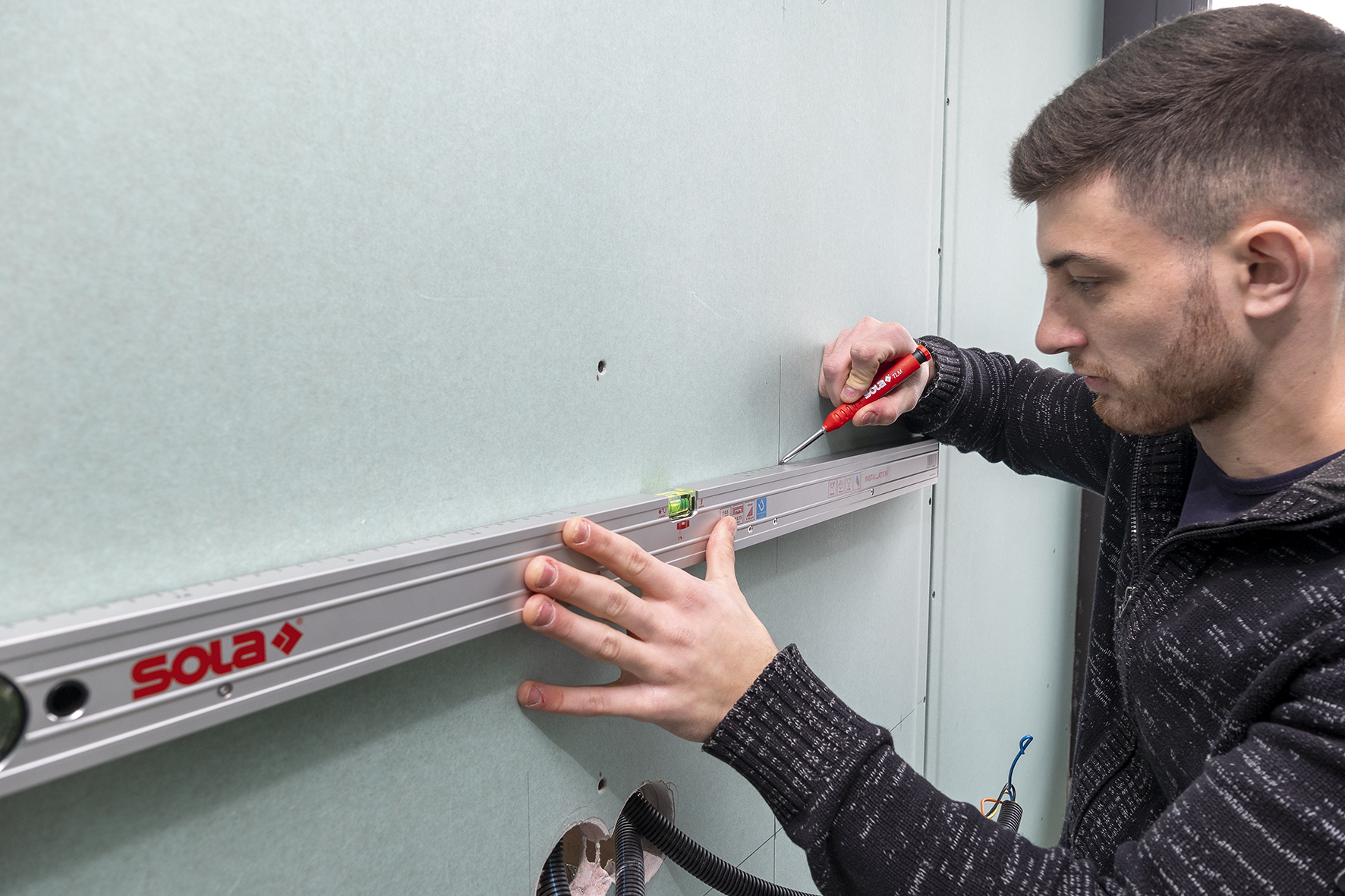 Nivel de burbuja magnético para instaladores MRMI