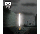 Luz LED 6.000 lm recargable en 360° sobre trípode y cargador rápido