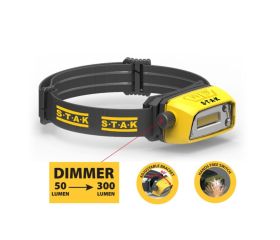 Linterna frontal profesional LED recargable 300 lm con sensor manos libres LASER