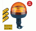 Baliza giratoria LED 12/24V con base flexible (DIN) 20W color naranja