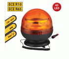 Baliza giratoria 12/24 V con base magnética y conector mechero, 20 W