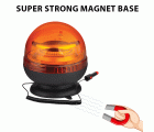 Baliza giratoria 12/24 V con base magnética y conector mechero, 20 W