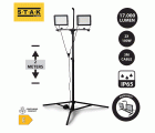 Focos LED sobre trípode y cable de 3m, IP65 MINOS (2 x 100W, 17.000 lm)