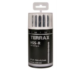 Juego de brocas helicoidales DIN 338 tipo N HSS laminadas 19 piezas