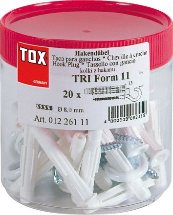 Tarro de 20 tacos Trika (8x51) + 20 ganchos Will-S (5,0x86)