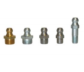 100 Engrasadores hidráulicos rectos DIN 71412 tipo H1 (R.1/8"-27 NPT x L.15 x Ø11 acero)