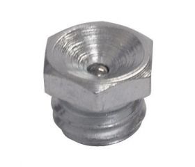 100 Engrasadores cóncavos tipo LUB recto. DIN 3405 tipo D1 (R.1/8"-28 BSPP x L.9.5 x Ø11 acero)