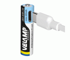 Pack de 4 pilas AAA litio recargables USB-C 400mAh