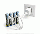 Pack de 4 pilas AAA litio recargables USB-C 400mAh