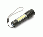 Mini linterna LED recargable con zoom + linterna COB THOR MAX