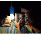 Bombilla LED portátil con interruptor de cadena RETRO