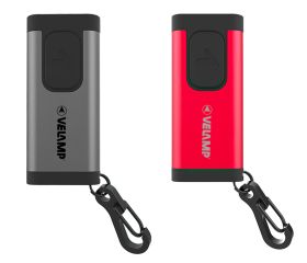 Rechargeable LED flashlight with carabiner in various colors WILSON