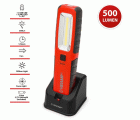 Luz de trabajo FONZIE 500 lúmenes con base de carga (LED + UV + linterna)